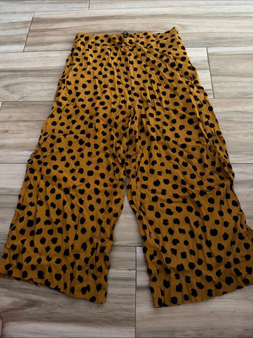 Madewell Leopard Wide-Leg Polka Dot Pants large
